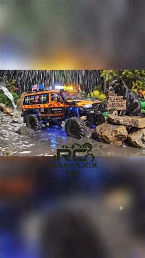 8x8 RC TRUCK EXTREME OFF-ROAD: Volvo FMX Battle Flooded Mud Pit! (Ultra Realistic Rain Storm)