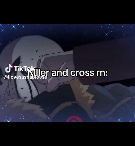 I’m crying killer you can do it! #UNDERVERSE #undertaleau #killersans #crosssans #sans