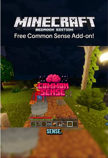 The Common Sense 1.7 Add-on for Minecraft Bedrock adds a ton of quality of life changes and additions to any of your Minecraft Worlds. From new pets, new camera modes, changed crafting recipes and dynamic lighting, this pack adds a little bit of everything. You can check out Common Sense by JFAddons on Curseforge under the Minecraft Bedrock Section. #minecraft #minecraftbedrock #minecraftaddon