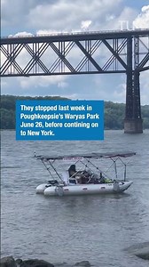 Couple retraces historic Erie Canal journey in inflatable camping boat
