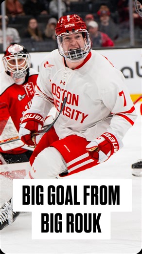 BIG GOAL BY BIG ROUK 📸 @elizanuestro 🎥 @berniejpvids and @dank_oerner | Boston University Men's Ice Hockey