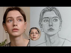 Draw faces with Loomis method in a simplified way | drawing tutorial