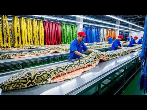 Inside the Snake Leather Factory: From Raw Python Skin to Luxury Wallet