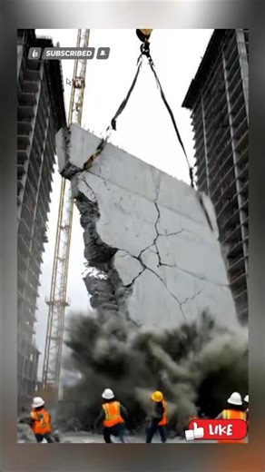 When Heavy Lifts Go Wrong Staircase Module Collapses Mid-Crane Lift #fail #construction #shorts