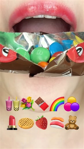 996K views · 14K reactions | asmr EATING EMOJI FOOD 溜溜劉笠 이모지 먹방 eating sounds #ASMR #RAINBOW #FOOD #EATING #JELLY #KOREAN #MUKBANG #EMOJI #SOUND #CHALLENGE #YUMMY | Sunny Lips ASMR | Facebook