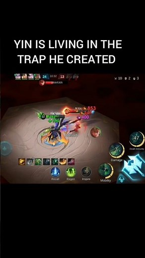 YIN IS LIVING IN THE TRAP HE CREATED #mobalegends5v5 #moba5v5English #moba5v5pippin
