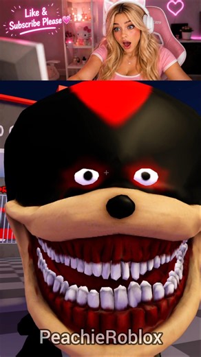 PEACHIE PLAYS SHADOW TAPES SCARY SONIC PRISON RUN OBBY IN ROBLOX! #roblox #shorts
