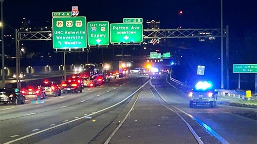 Rollover crash on I-240 East in Asheville causes lane closures, minor injuries: police