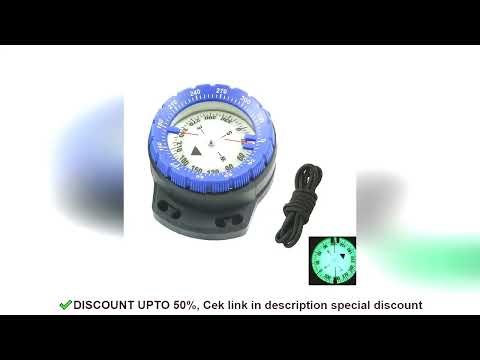 50M Underwater Diving Compass Luminous Dive Wrist Compass Waterproof Navigation Tool with Elastic Ro