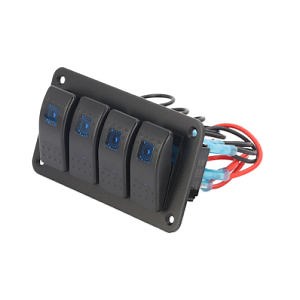 [Hot Item] 4 Gang Boat Marine Electrical Waterproof Rocker Switch for Panel