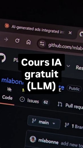 unefille.ia on Instagram: "Meilleurs cours pour apprendre l'IA (gratuit) Voici les meilleurs cours pour apprendre à utiliser les LLM et créer avec Le repo a été créé par Maxime Labonne, un scientifique en machine learning qui travaille chez Liquid AI github.com/mlabonne/llm-course Vous aimez ? c'est français :) #formationia #iagratuite #chatgptfrance #llm #reconversionpro"