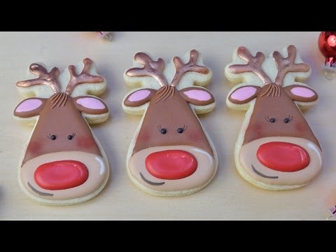 RUDOLF THE RED NOSE REINDEER COOKIES, HANIELA'S