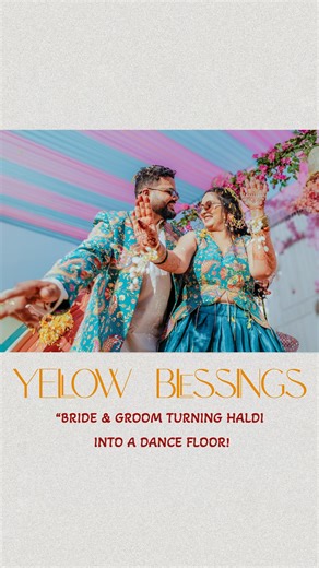 The official Filmers – Telling Real Wedding Stories on Instagram: "“Bride & Groom turning haldi into a dance floor!"