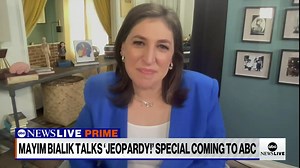 Mayim Bialik joins ABC News Live to discuss hosting the upcoming Jeopardy College Championship. "It is all the things that people love about 'Jeopardy!' but it's all these fun young people." https://abcn.ws/3gc03X3 | ABC News Live