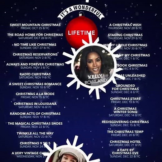 It's A Wonderful Lifetime is almost here! 🎄 Who's excited?! We're bringing you 24/7 holiday movies all season long, starting with Sweet Mountain Christmas October 25th at 8/7c! ❄️🔔🎅 | Lifetime