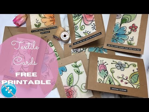 Textiles Card, Free Printable