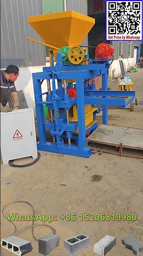 factory price qt40 1 small automatic cement concrete hollow block making machine for 6 4 inch blocks