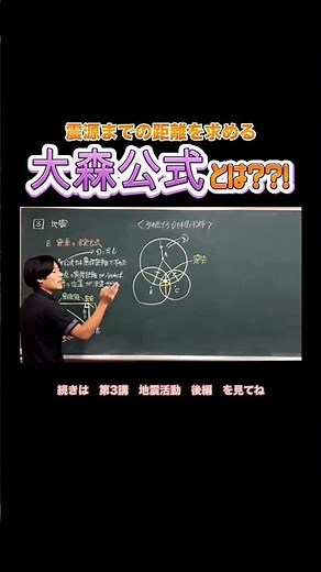 【地学基礎】大森公式