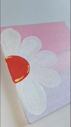 Easy Flower Painting | Easy Acrylic Painting for Beginners #painting #art shorts #flowerpainting