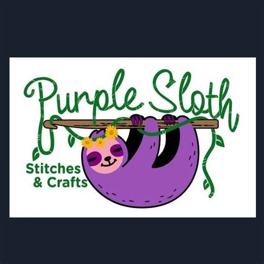 Purple Sloth Stitches and Crafts