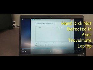 Hard Disk Not Detected in Acer Travelmate Laptop