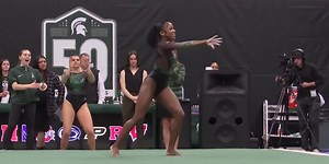 MSU Gymnastics takes down Iowa as Nikki Smith breaks the school record on floor