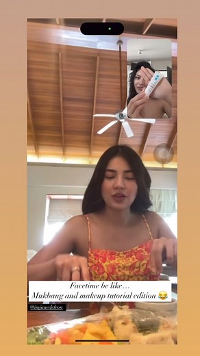 12K views · 256 reactions | FaceTime be like…Mukbang and Makeup tutorial edition with Jane De Leon  •  Mia Antonio • #Repost #IGStory #InstagramStory #MiaAntonio #JaneDeLeon #Darna #Mukbang #makeuptutorial #Friends #LatestUpdates #TravelTuesday | JDLFanatic11 | Facebook