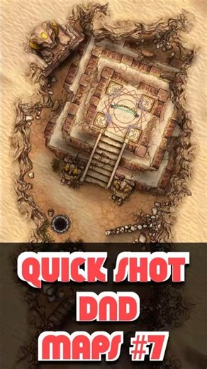 Ruins in a desert canyon | 🏜️🐫 35 minute battlemap timelapse