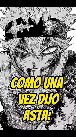 Motivación de Asta en Black Clover