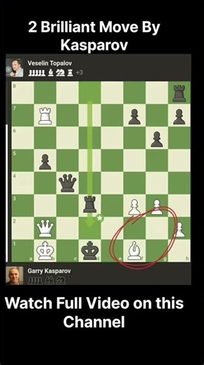 Kasparov's Double Genius: 2 INSANE Chess Moves! #chess #shorts