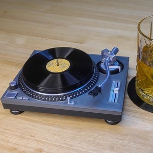 DJ Turntable Coaster Set - Etsy