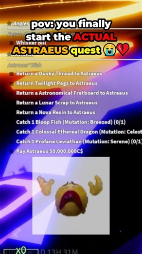 POV: you started the ACTUAL ASTRAEUS QUEST 💀 #fisch #roblox #robloxmemes #robloxshorts #gaming