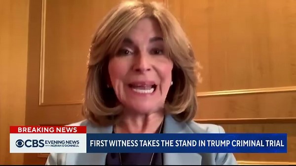 In opening statements for Donald Trump's New York criminal trial, prosecutors alleged the former president orchestrated a scheme to corrupt the 2016 election. And their first witness, former National Enquirer Publisher David Pecker, took the stand. | CBS Evening News