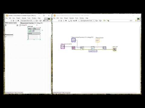 Labview pemula Mengukur tegangan DC dengan DMM keysight 34461A (Vid1)