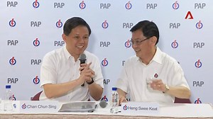 "What distinguishes the Singapore team ... from other countries we are competing with is the fact that we have a very cohesive team": Chan Chun Sing. | CNA