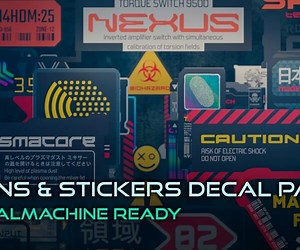 ArtStation - Signs And Stickers Decal Pack | Game Assets