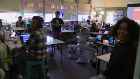 Seattle Kraken mascot pays visit to Portland elementary school as season gets underway
