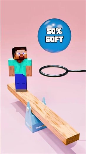 Steve Vs Ball Drop Soft Body Simulation