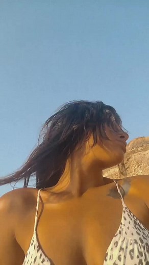 Stunning Beach Day in Leopard-Print Bikini