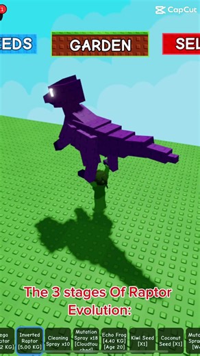 3 Stages of Raptor Evolution (Grow a Garden)