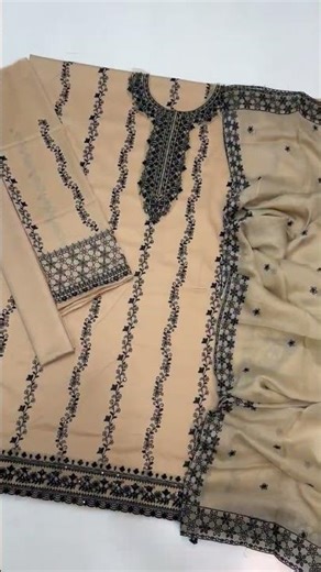 Lawn 3pc Heavy Emb Front shirt Full Heavy Emb Daman Emb Patch Neck Emb Patch #shorts #shortvideo