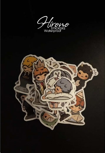 Collect Hirono Stickers: Waterproof and Fun!