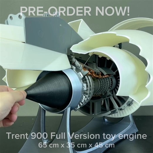 10K views · 148 reactions | Trent 900 full version toy engine ✈️ Pre-order now ✅ #fyp #trending #aviation #viral #foryou #fyi #rollsroyce #satisfying #asmr #sound #fypシ゚ | Mechanic O | Facebook