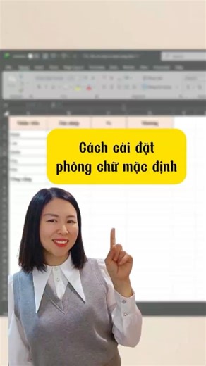 Hướng dẫn cài đặt font chữ mặc định #nguyenthithuhuyen #excel #exceltips #viral #trending