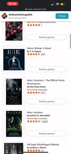 WHERE TO GET STARTED IN THE ALIEN UNIVERSE!! I added 26 more books to my list for you guys so click the link and have fun theres over 70 options https://tr.ee/gtMixIyeKB #alien #aliens #horror #xenomorph #engineers #spacejockey #prometheus #prometheusmovie #AlienCovenant #aliensvspredator #alienvspredator #thepredator #yautja #comics #comic | Jeremiah Martin