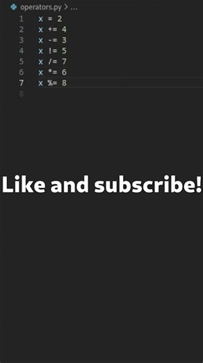 Assignment Operators #python