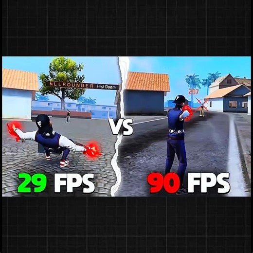 Free Fire FPS Test 🔥 | 30 FPS vs 60 FPS vs 90 FPS | Kaunsa BEST Hai? 😱 #freefire #apuxyt
