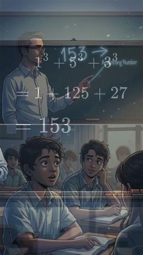 153 Magic Number? 😳 Armstrong Number Explained 🔥 #mathshorts #maths