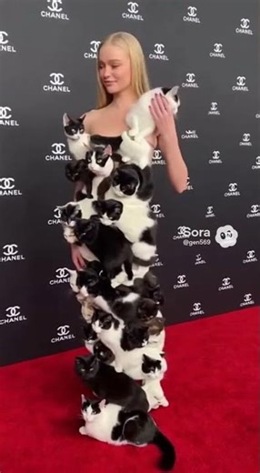 cat dress 🐈‍⬛ #CatStyle#Cute#Funny