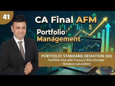 How to Calculate Total Risk from Specific Standard Deviation | CA Final AFM By Dr. CA Maulin Kadikar